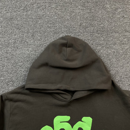 SP5DER BELUGA HOODIE SLATE GREY/GREEN - Prime Reps