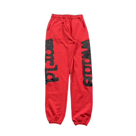 SP5DER BELUGA SWEATPANTS RED - Prime Reps