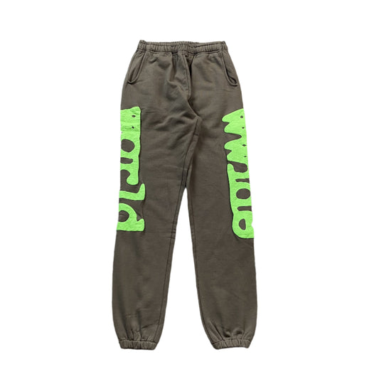 SP5DER BELUGA SWEATPANTS SLATE GREY/GREEN - Prime Reps