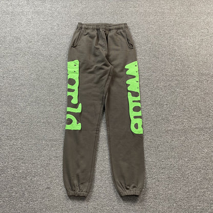 SP5DER BELUGA SWEATPANTS SLATE GREY/GREEN - Prime Reps