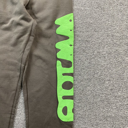 SP5DER BELUGA SWEATPANTS SLATE GREY/GREEN - Prime Reps