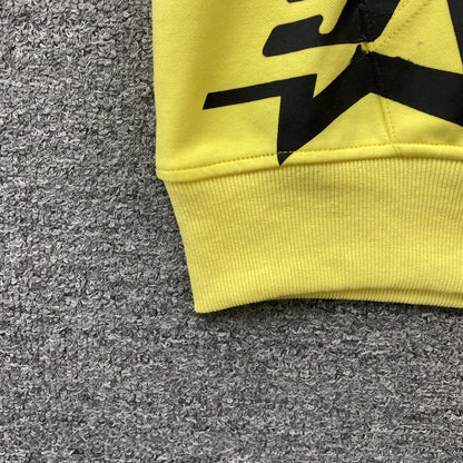 SP5DER DOUBLE LAYER 5 STAR ZIP HOODIE YELLOW - Prime Reps