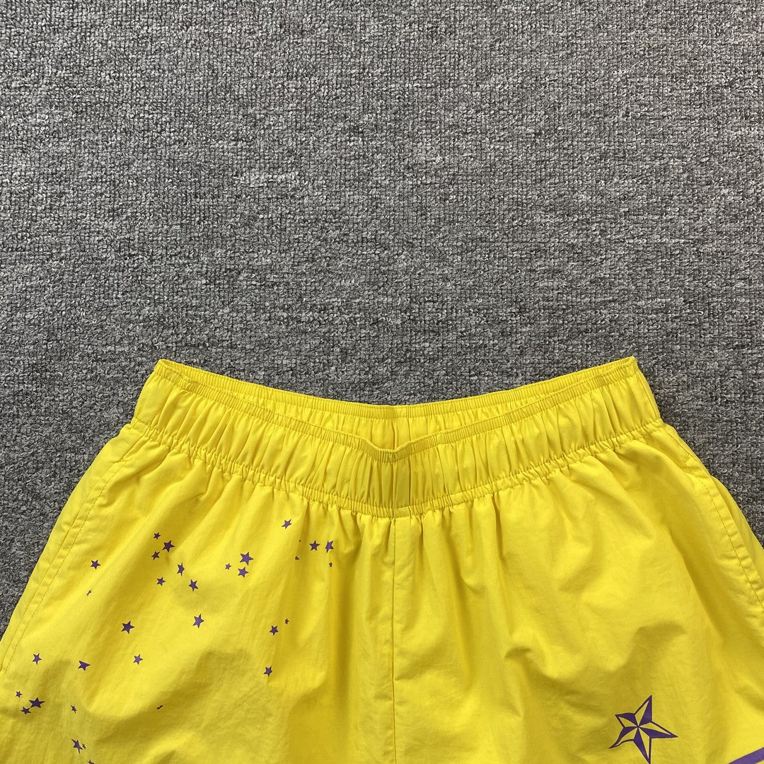 SP5DER DOUBLE LAYER SHORTS YELLOW - Prime Reps