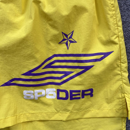 SP5DER DOUBLE LAYER SHORTS YELLOW - Prime Reps