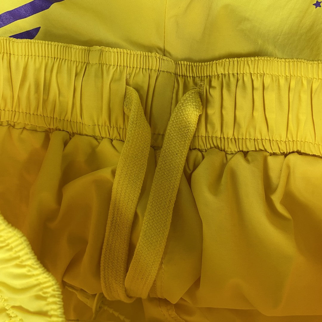 SP5DER DOUBLE LAYER SHORTS YELLOW - Prime Reps