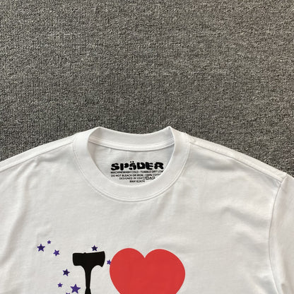 SP5DER I HEART SP5DER TEE WHITE - Prime Reps