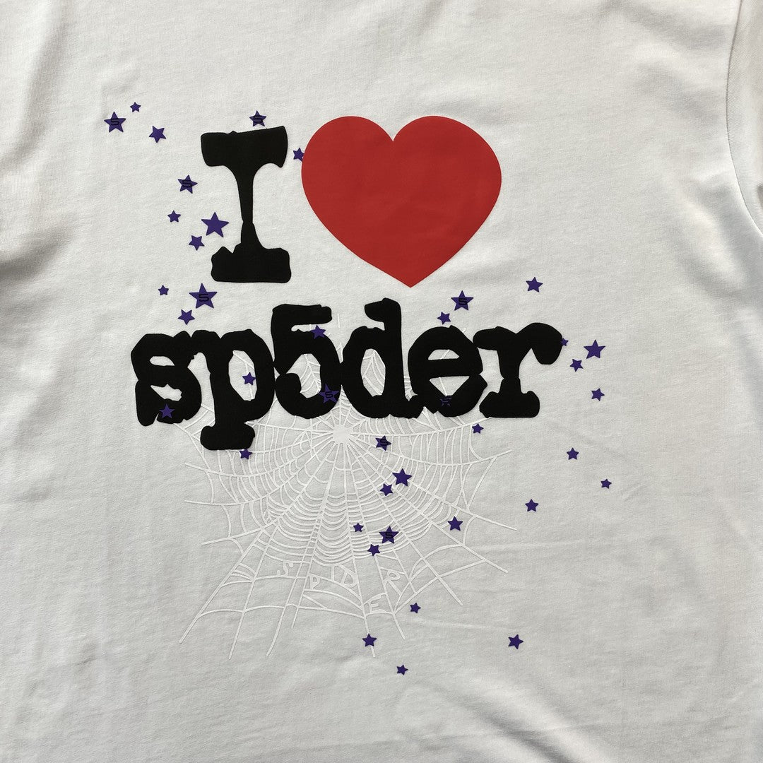 SP5DER I HEART SP5DER TEE WHITE - Prime Reps