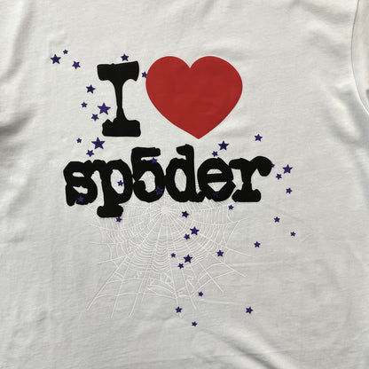 SP5DER I HEART SP5DER TEE WHITE - Prime Reps