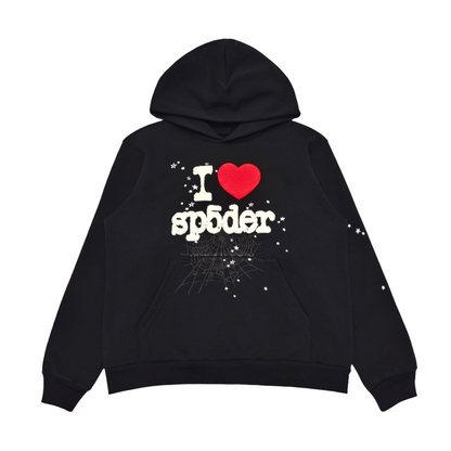 SP5DER I HEART SP5 SOUVENIR HOODIE BLACK - Prime Reps