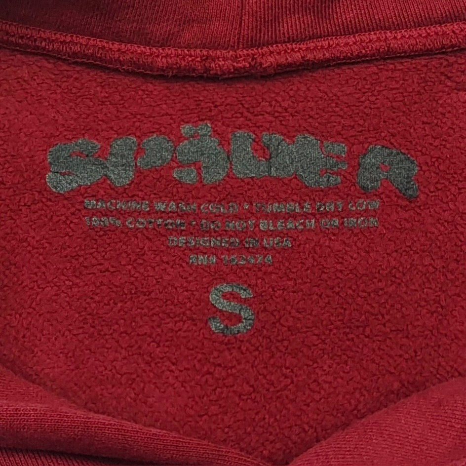 SP5DER LOGO HOODIE MAROON - Prime Reps