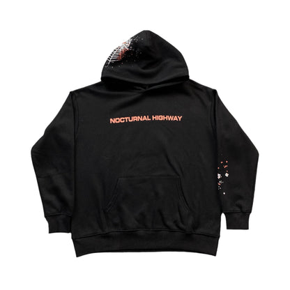 SP5DER NOCTURNAL HIGHWAY HOODIE BLACK - Prime Reps