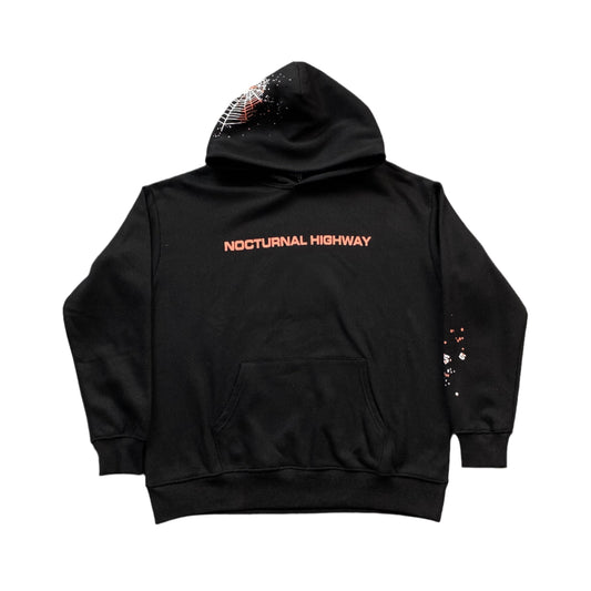 SP5DER NOCTURNAL HIGHWAY HOODIE BLACK - Prime Reps