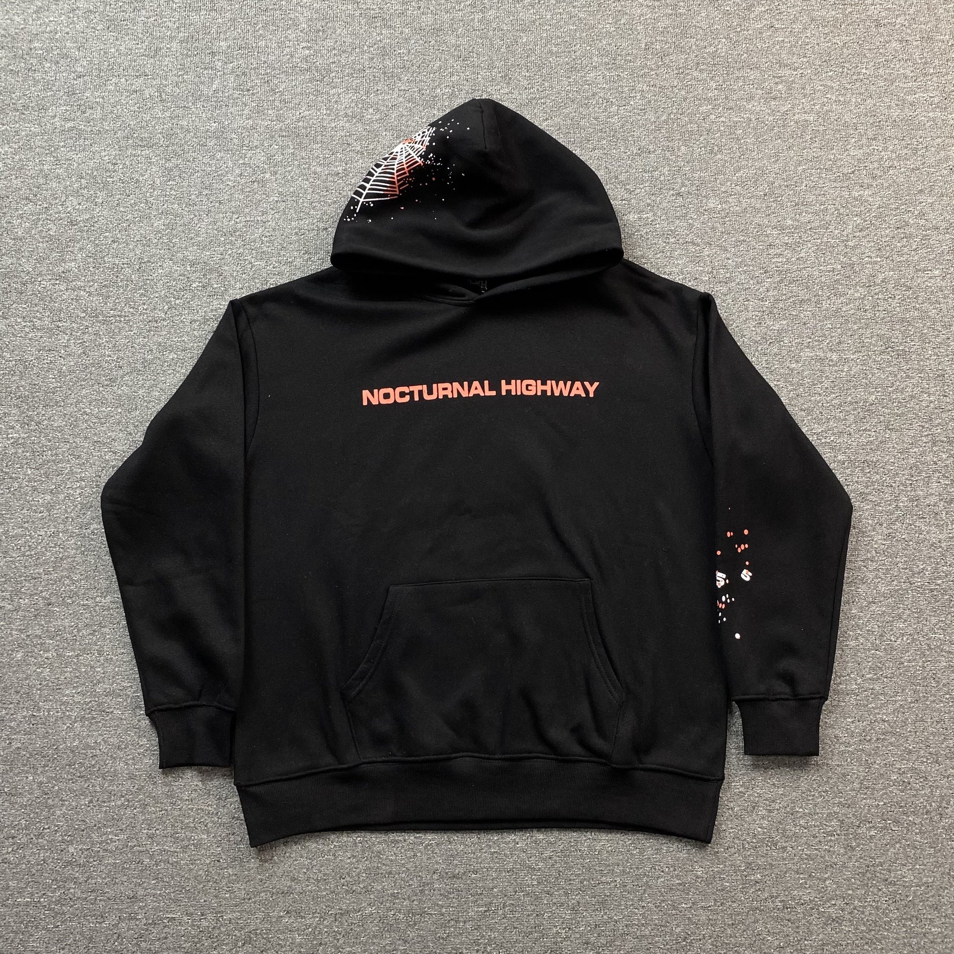 SP5DER NOCTURNAL HIGHWAY HOODIE BLACK - Prime Reps