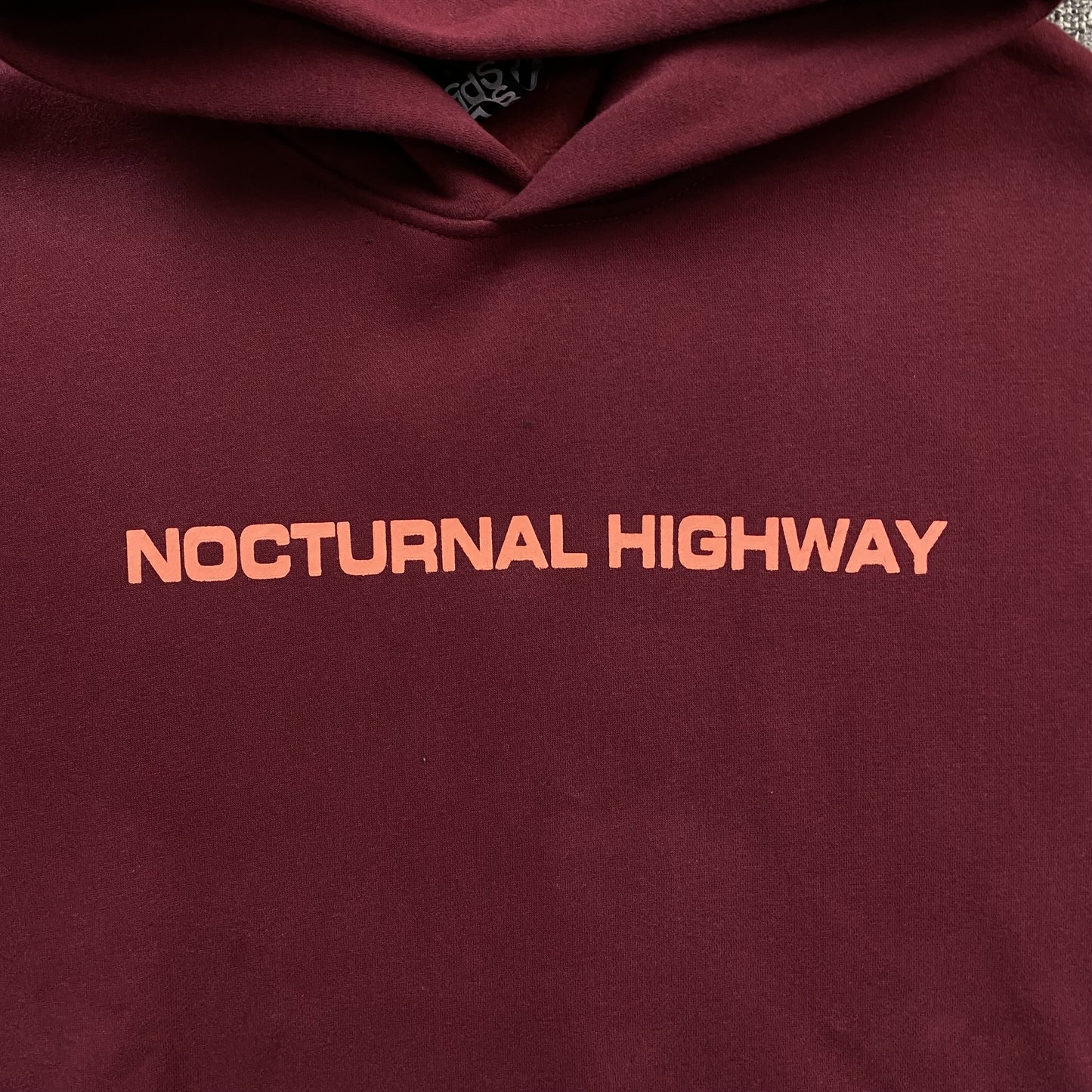 SP5DER NOCTURNAL HIGHWAY HOODIE BURGUNDY - Prime Reps