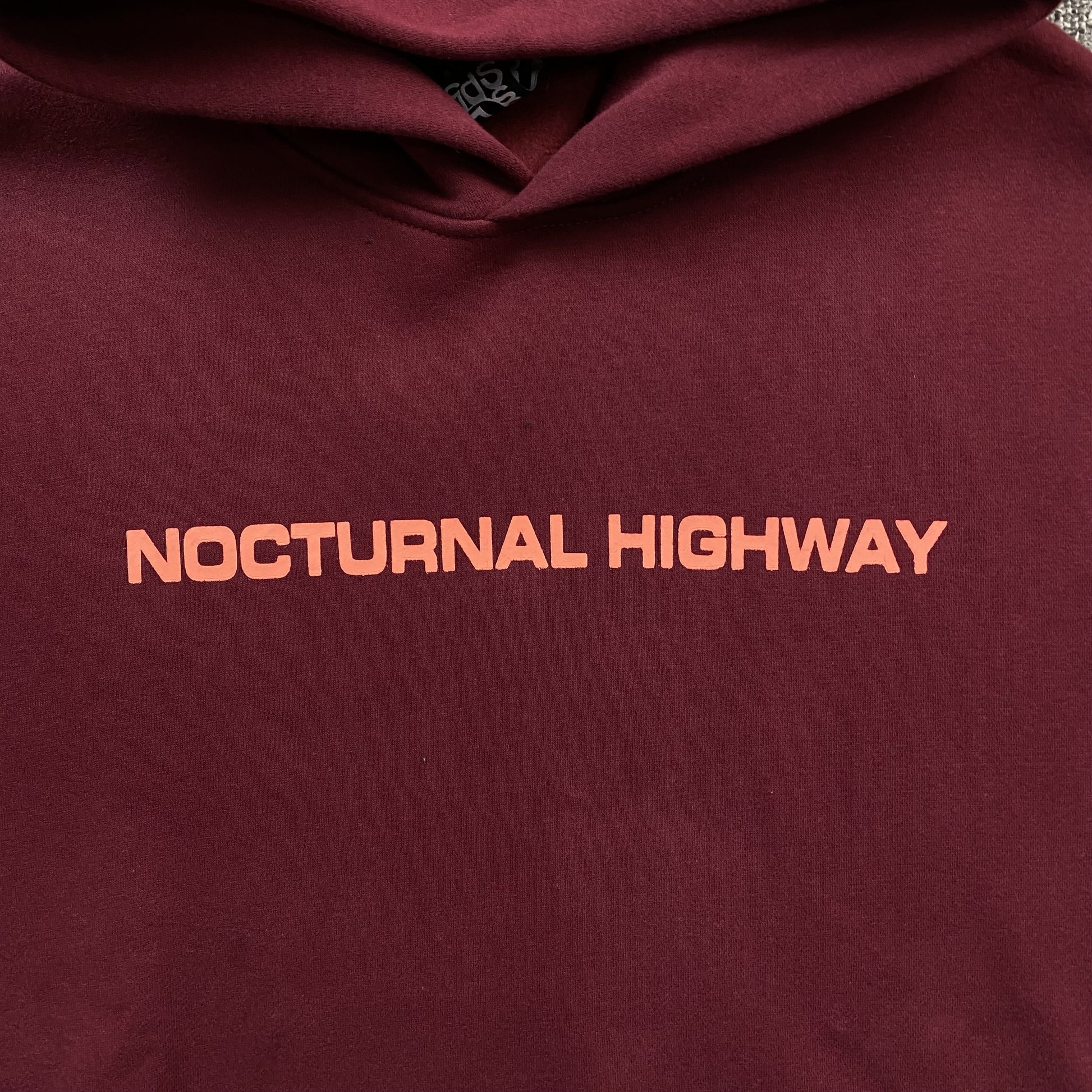 SP5DER NOCTURNAL HIGHWAY HOODIE BURGUNDY - Prime Reps