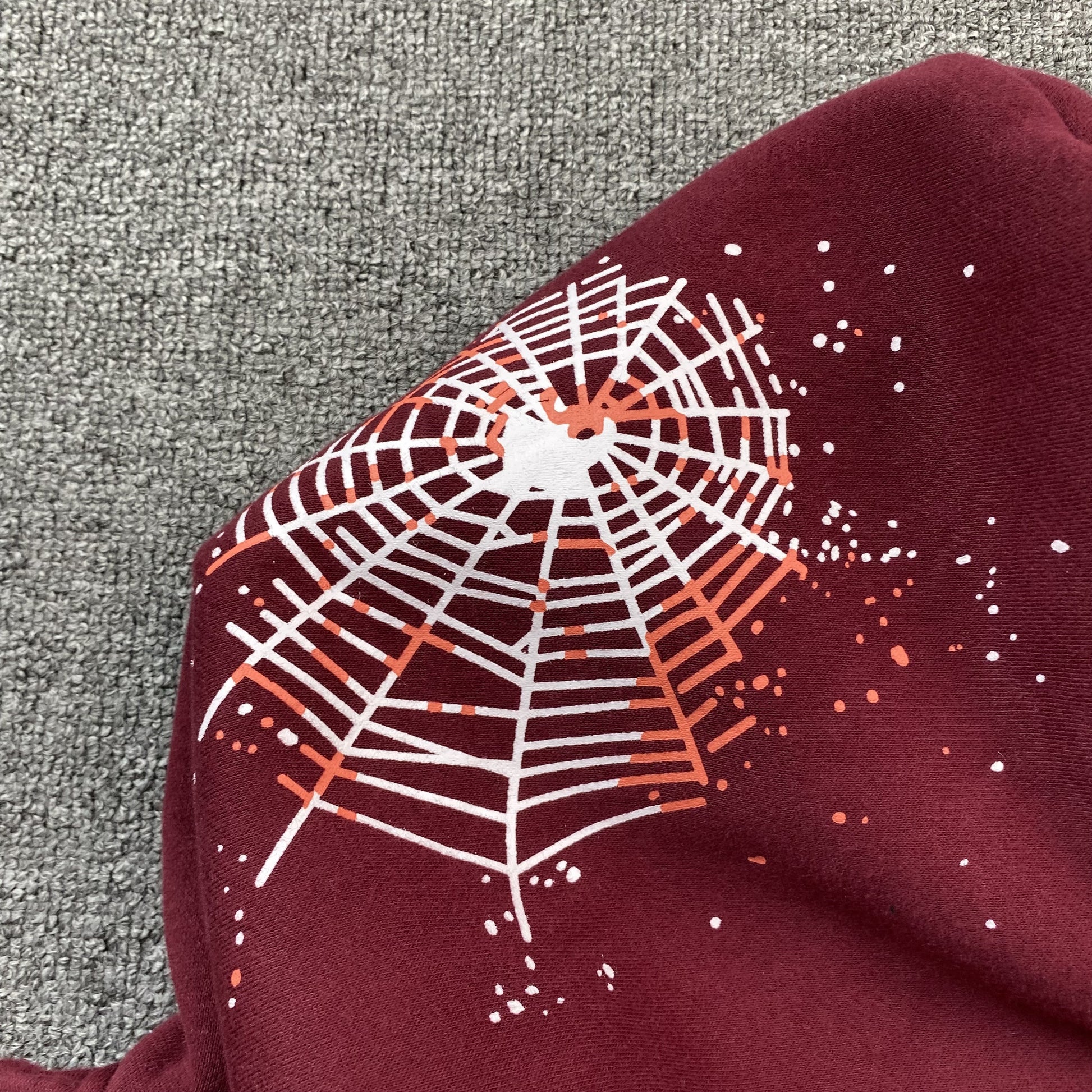 SP5DER NOCTURNAL HIGHWAY HOODIE BURGUNDY - Prime Reps