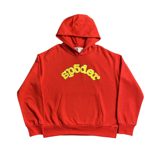 SP5DER OG LOGO HOODIE RED - Prime Reps