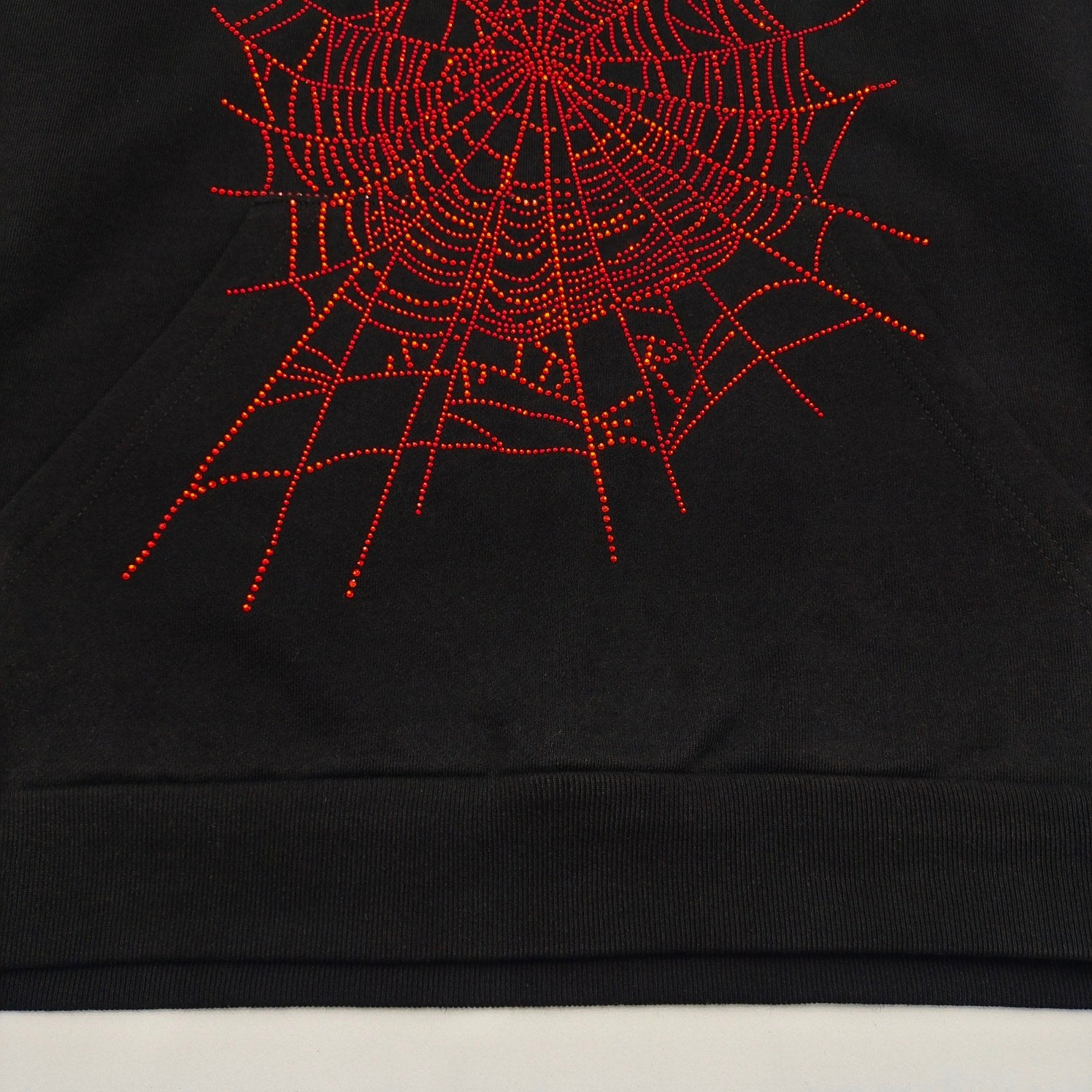 SP5DER OG RHINESTONE LOGO HOODIE BLACK - Prime Reps