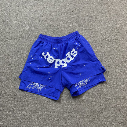 SP5DER OG WEB DOUBLE LAYER SHORT BLUE - Prime Reps