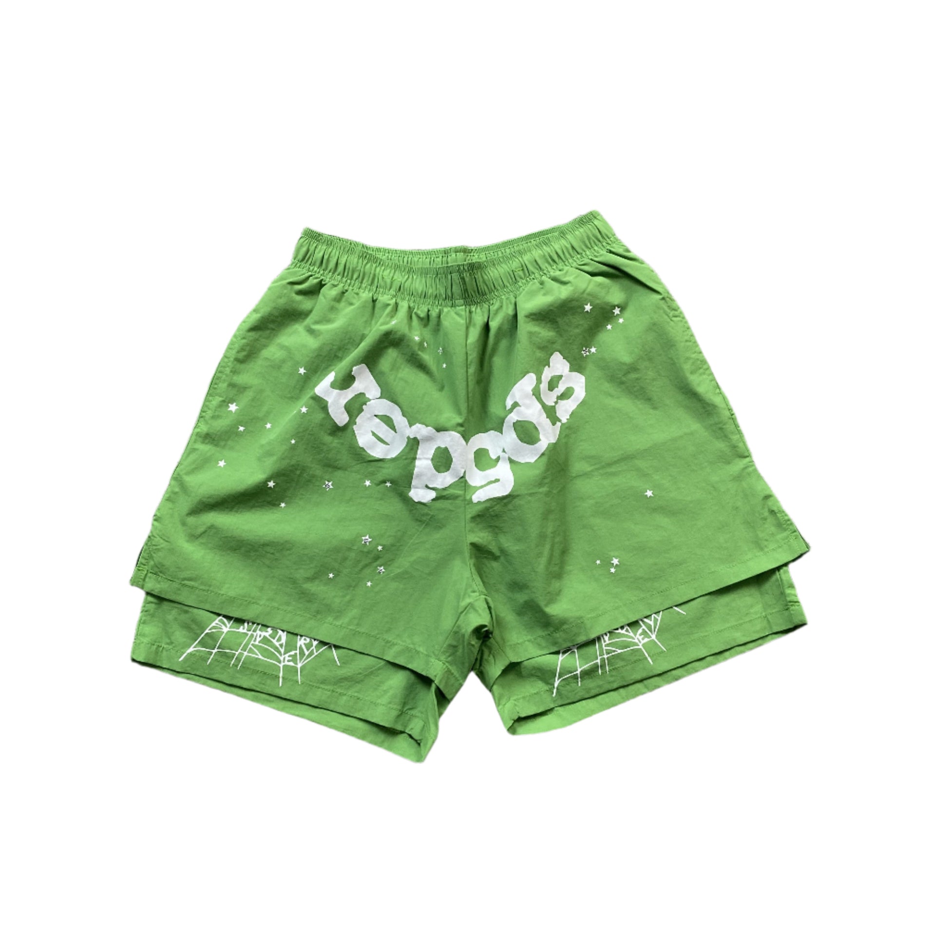 SP5DER OG WEB DOUBLE LAYER SHORT GREEN - Prime Reps