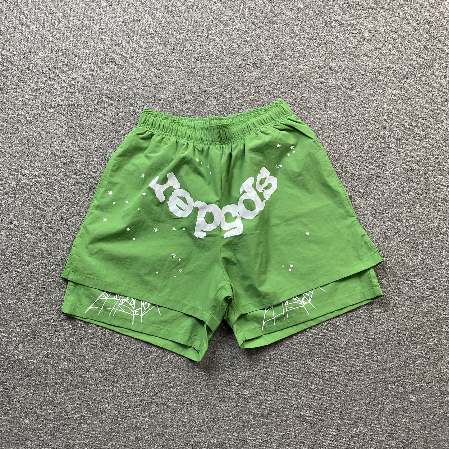 SP5DER OG WEB DOUBLE LAYER SHORT GREEN - Prime Reps