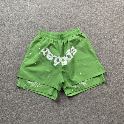 SP5DER OG WEB DOUBLE LAYER SHORT GREEN - Prime Reps