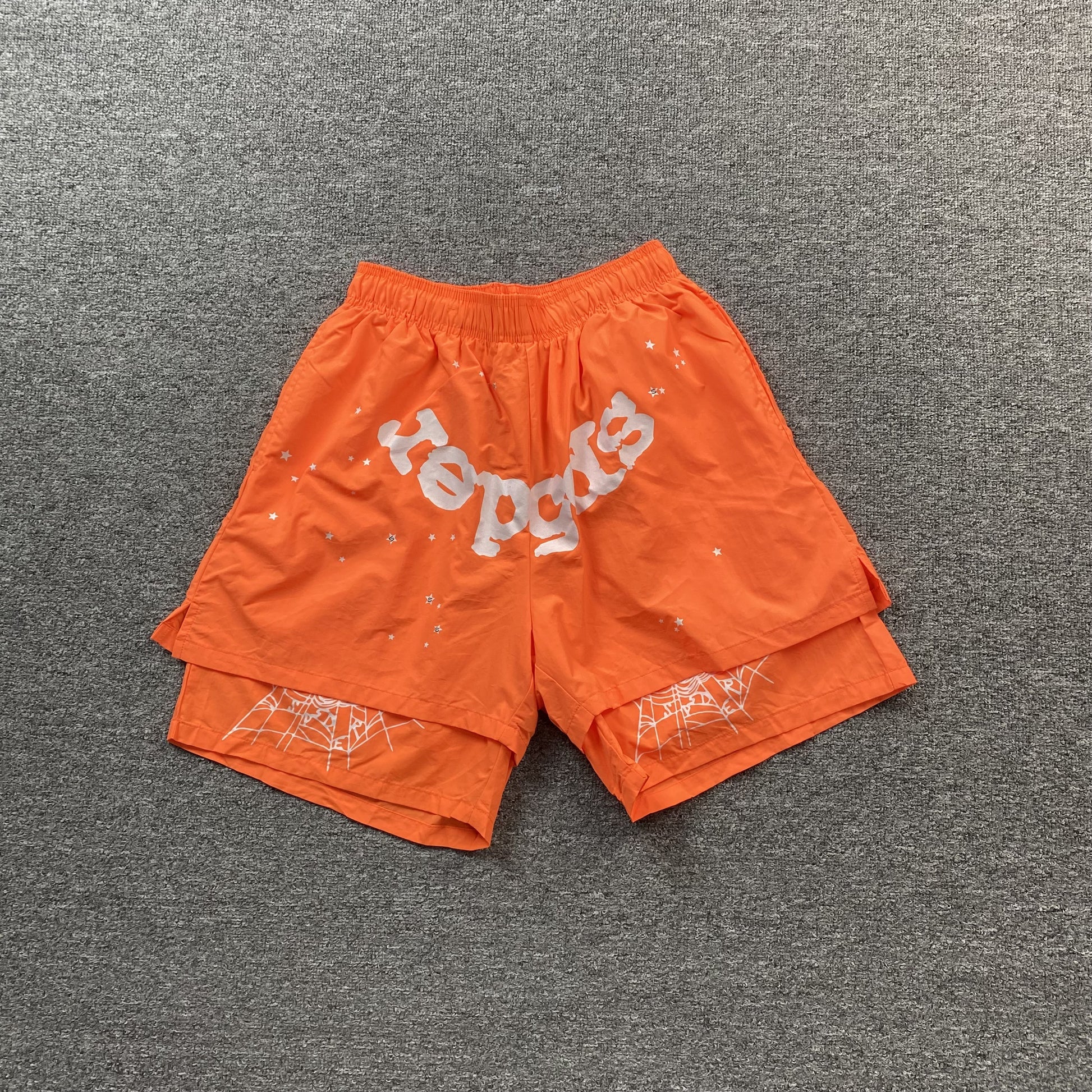 SP5DER OG WEB DOUBLE LAYER SHORT ORANGE - Prime Reps