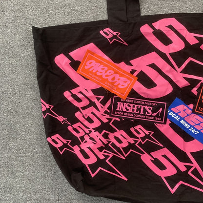 SP5DER OVERSIZED TOTE BAG BLACK - Prime Reps