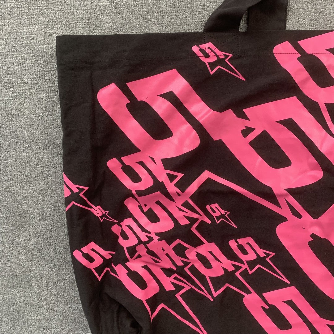 SP5DER OVERSIZED TOTE BAG BLACK - Prime Reps