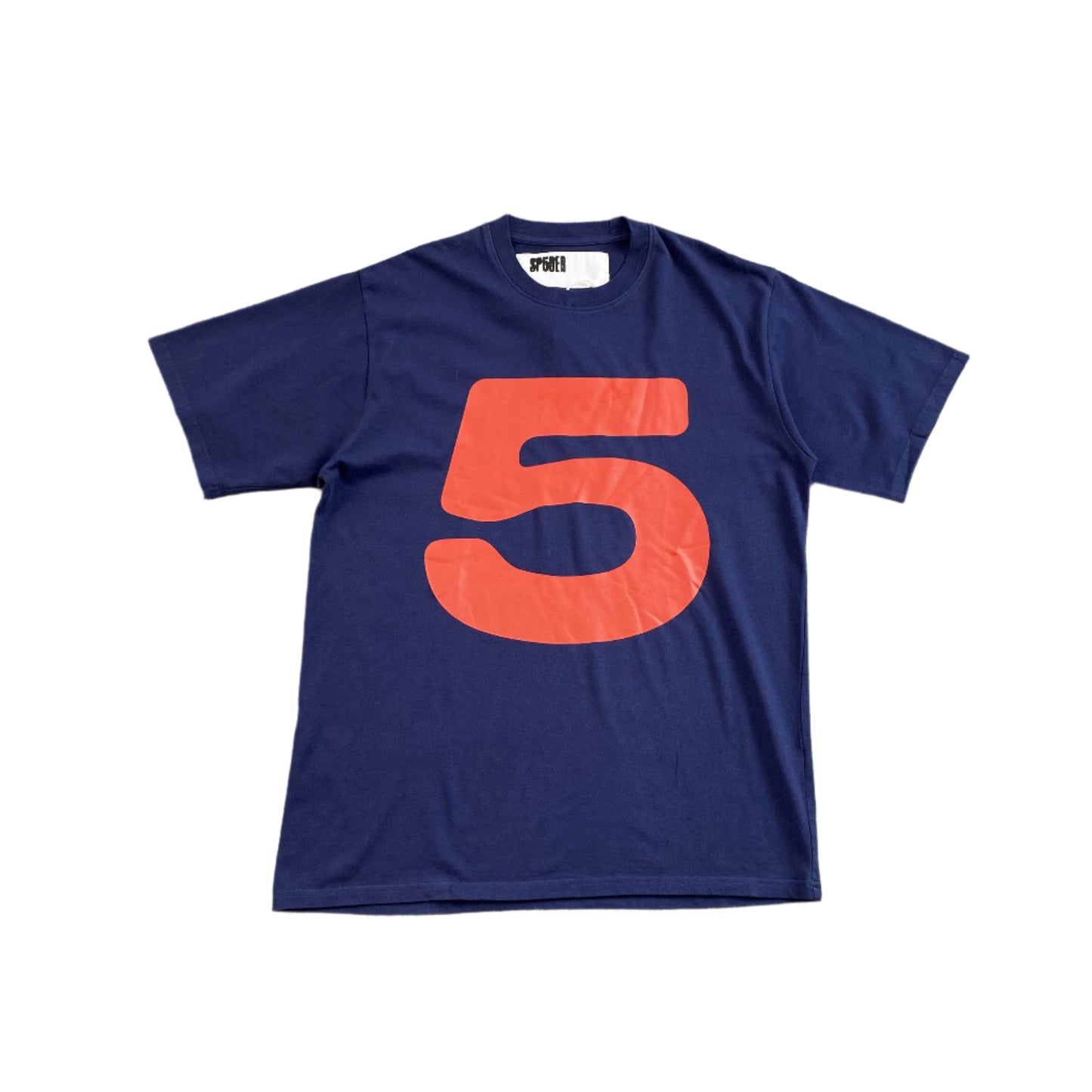 SP5DER RED 5 BABY TEE NAVY - Prime Reps