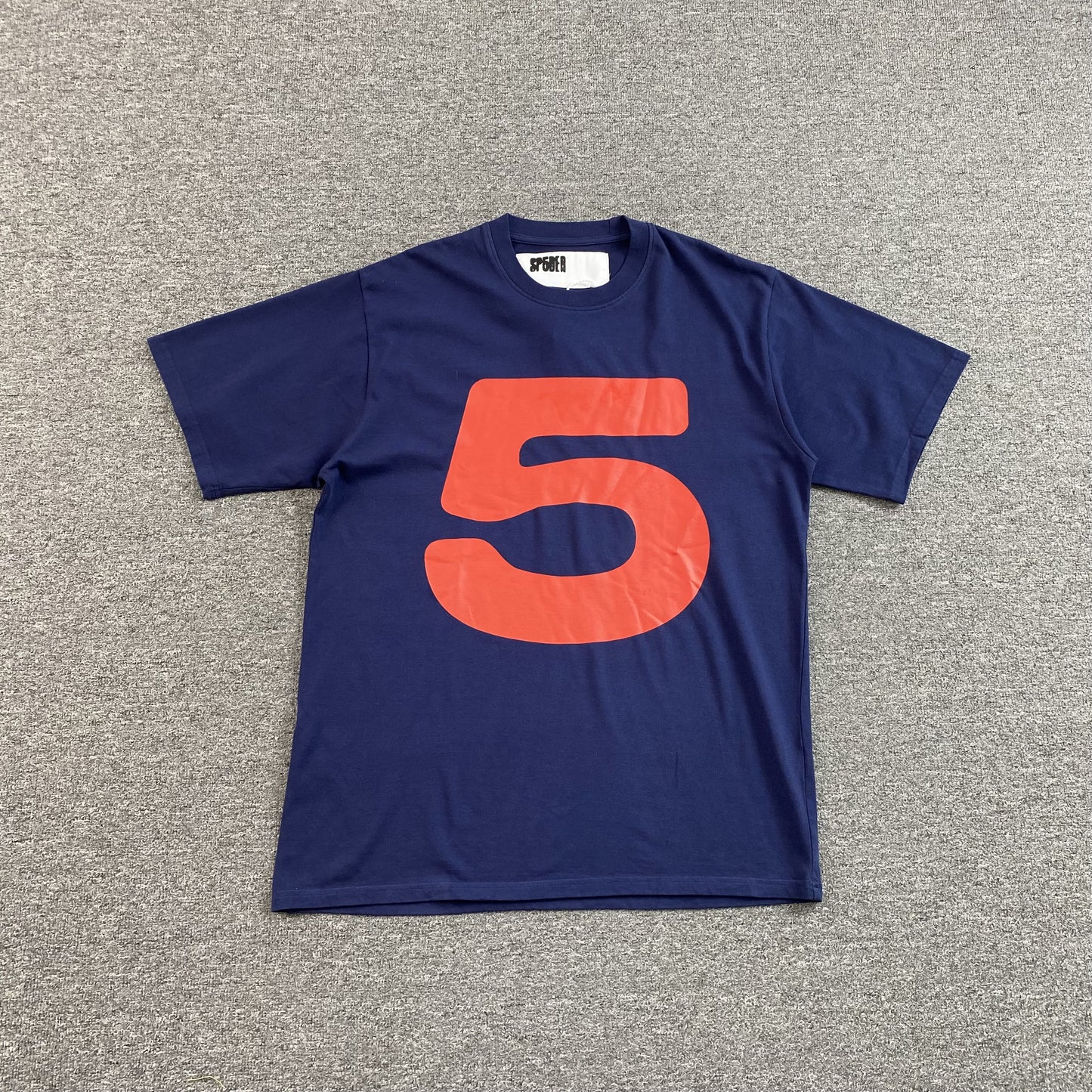 SP5DER RED 5 BABY TEE NAVY - Prime Reps