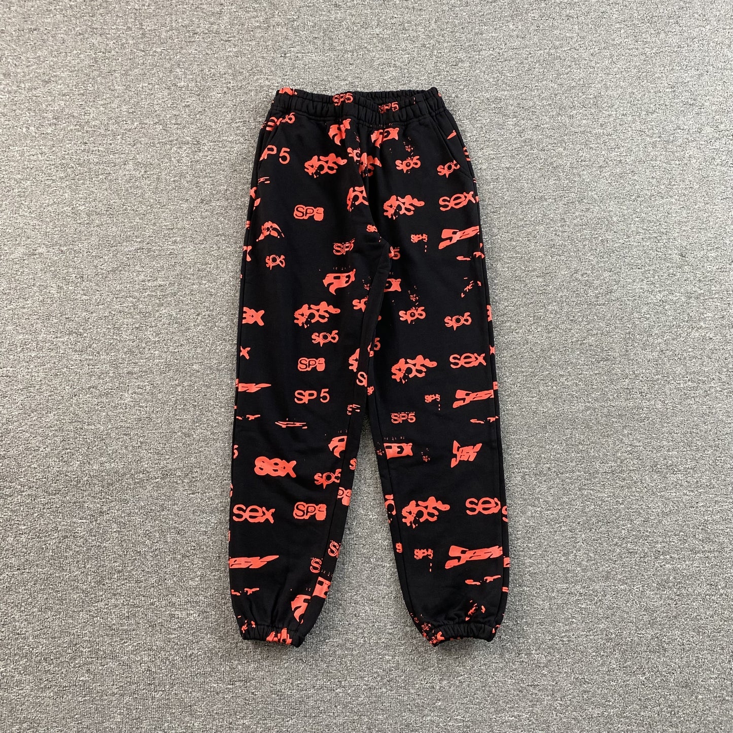 SP5DER SEX AOP SWEATPANTS BLACK - Prime Reps