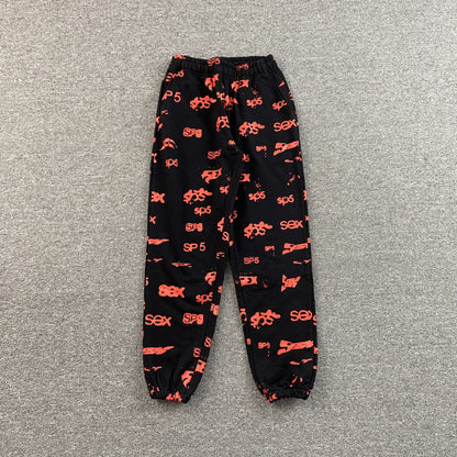 SP5DER SEX AOP SWEATPANTS BLACK - Prime Reps
