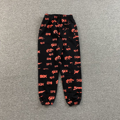SP5DER SEX AOP SWEATPANTS BLACK - Prime Reps