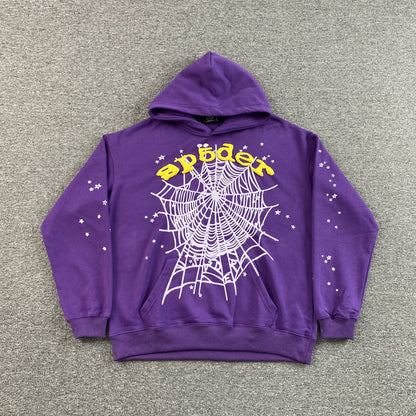 SP5DER STAR OG WEB V2 HOODIE PURPLE - Prime Reps