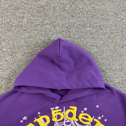 SP5DER STAR OG WEB V2 HOODIE PURPLE - Prime Reps