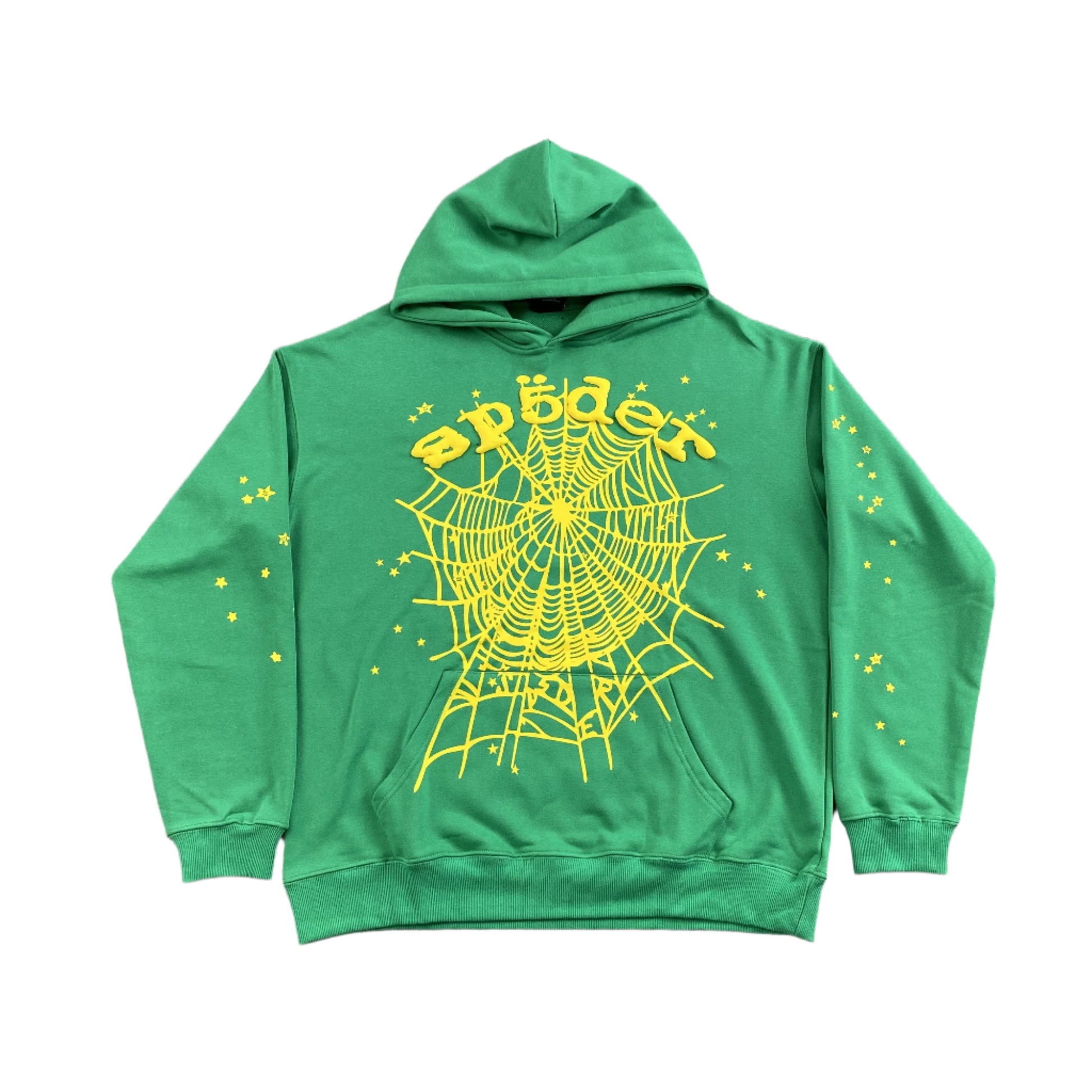 SP5DER STAR OG WEB V2 HOODIE SLIME GREEN - Prime Reps