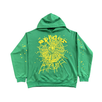 SP5DER STAR OG WEB V2 HOODIE SLIME GREEN - Prime Reps