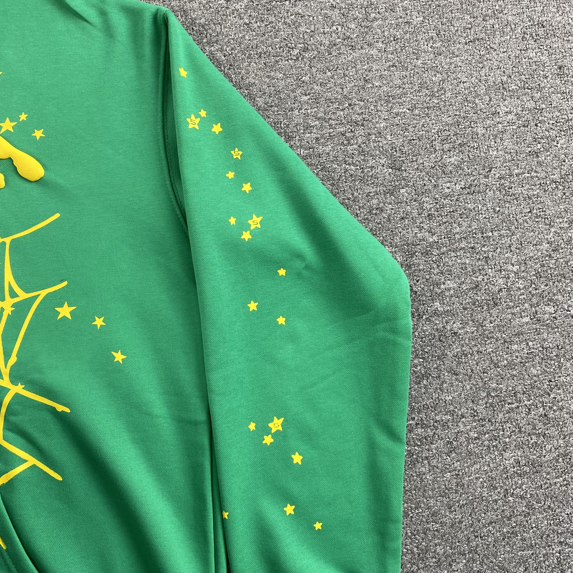 SP5DER STAR OG WEB V2 HOODIE SLIME GREEN - Prime Reps