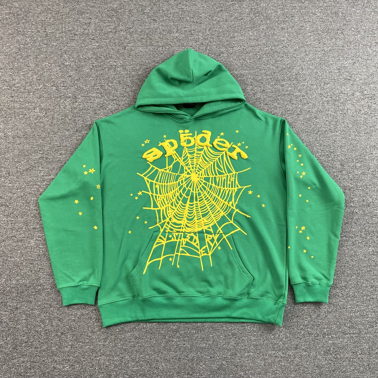 SP5DER STAR OG WEB V2 HOODIE SLIME GREEN - Prime Reps