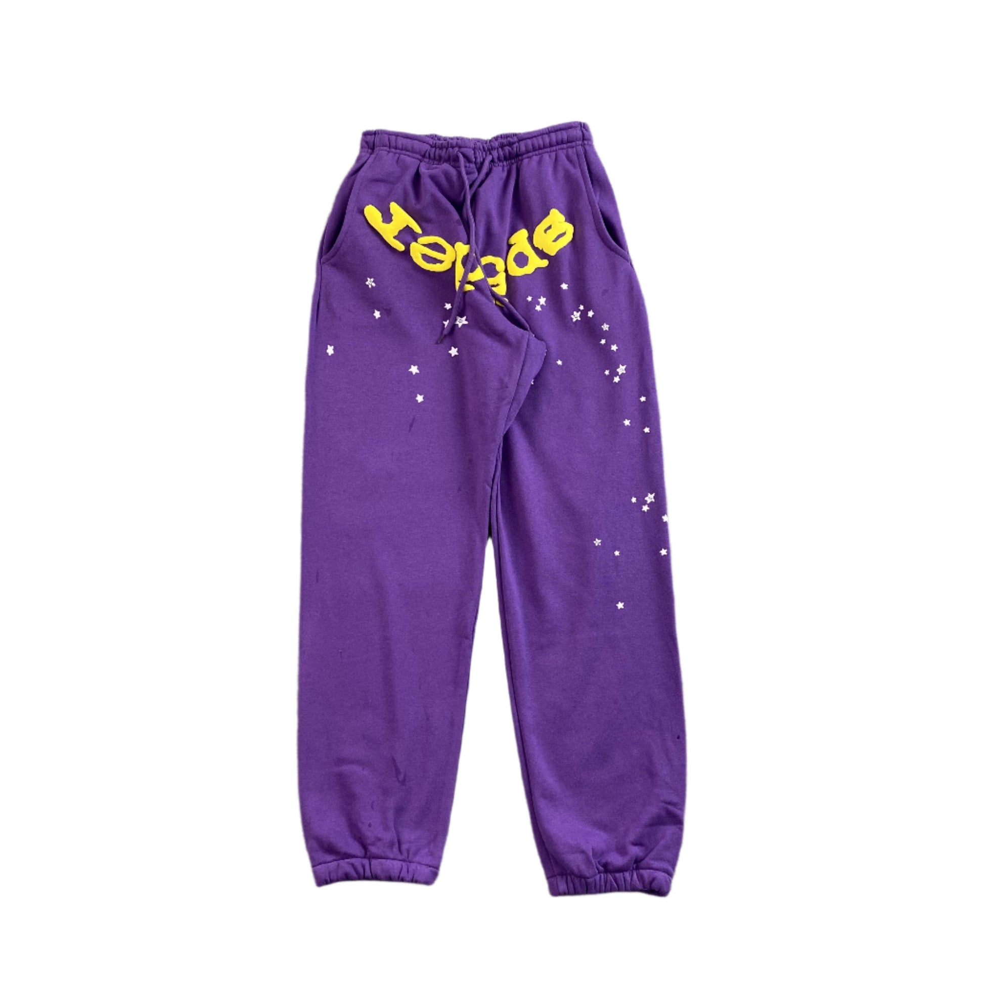 SP5DER STAR OG WEB V2 SWEATPANTS SLIME PURPLE - Prime Reps