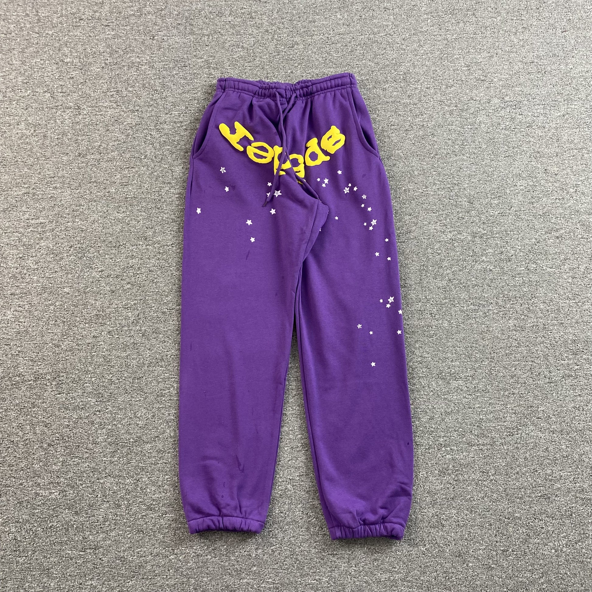 SP5DER STAR OG WEB V2 SWEATPANTS SLIME PURPLE - Prime Reps