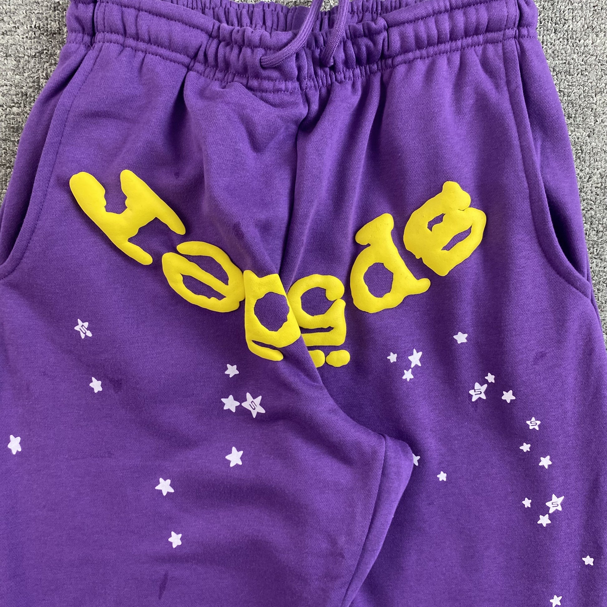 SP5DER STAR OG WEB V2 SWEATPANTS SLIME PURPLE - Prime Reps
