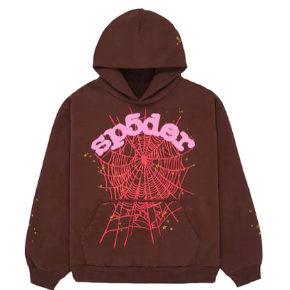 SP5DER WEB HOODIE BROWN - Prime Reps