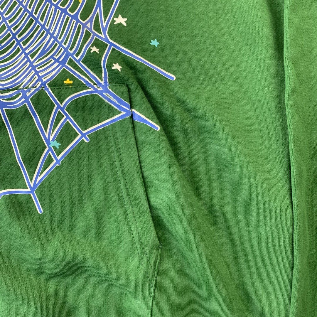 SP5DER WEB HOODIE HUNTER GREEN - Prime Reps