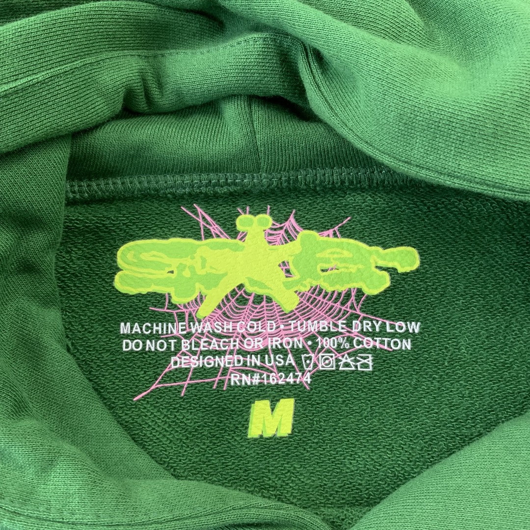 SP5DER WEB HOODIE HUNTER GREEN - Prime Reps