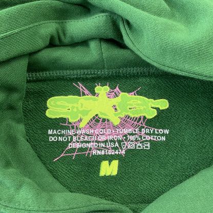 SP5DER WEB HOODIE HUNTER GREEN - Prime Reps