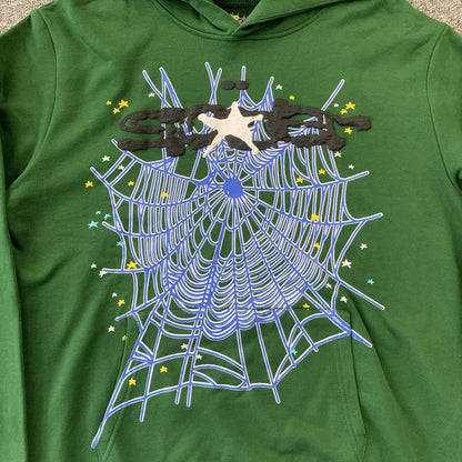 SP5DER WEB HOODIE HUNTER GREEN - Prime Reps