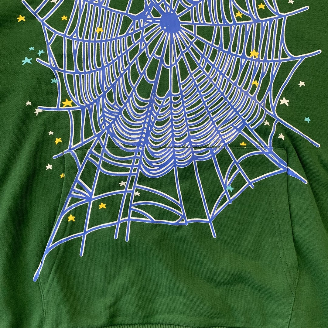 SP5DER WEB HOODIE HUNTER GREEN - Prime Reps