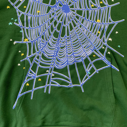 SP5DER WEB HOODIE HUNTER GREEN - Prime Reps